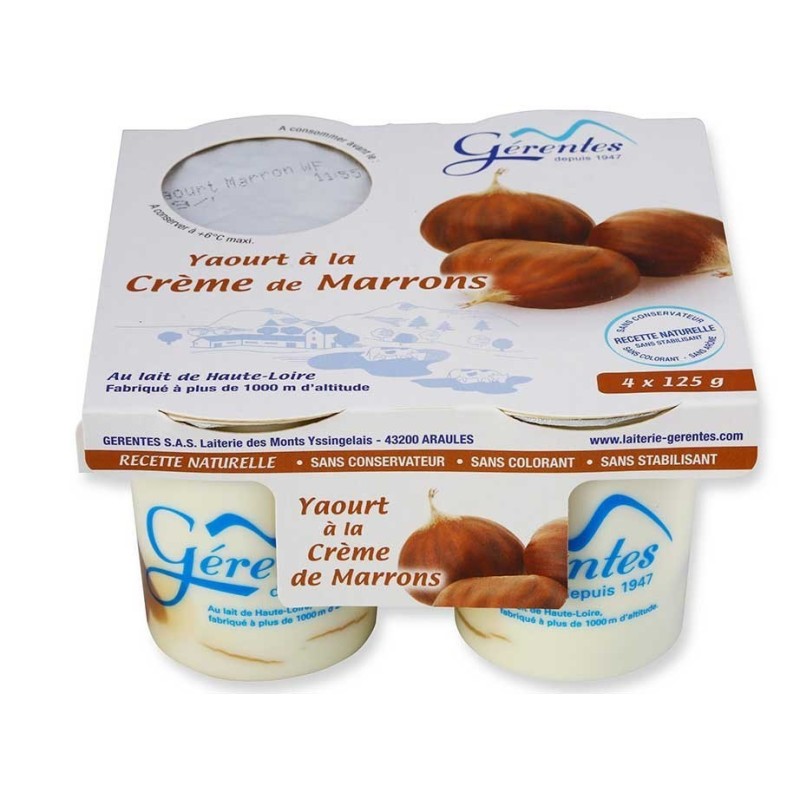 Yaourt Brassé à la Crème de Marrons 4 x 125 gr