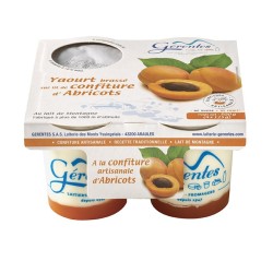 Yaourt Brassé à la Confiture d'Abricots 4 x 125 gr - Gérentes