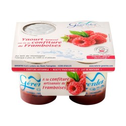 Yaourt Brassé à la Confiture de Framboise 4 x 125 gr - Gérentes