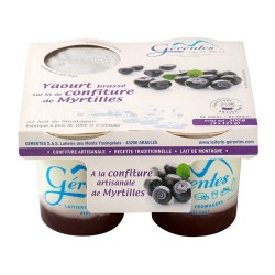 Yaourt Brassé à la Confiture de Myrtilles 4 x 125 gr - Gérentes