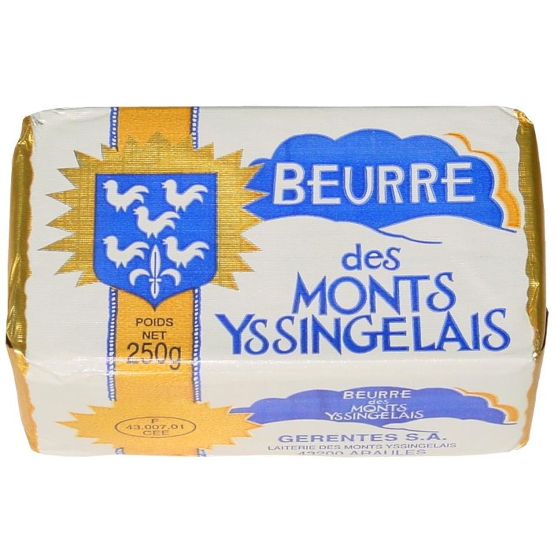 Beurre Doux des Monts Yssingelais 250 gr - Gérentes