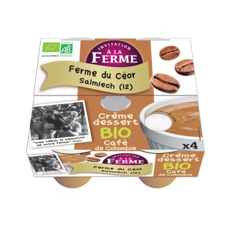Crème déssert Bio - Café 4 x 100 gr - Céor