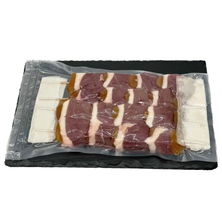 Brochettes Canard Abricot, sous vide