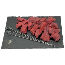 Boeuf cubé à Brochettes