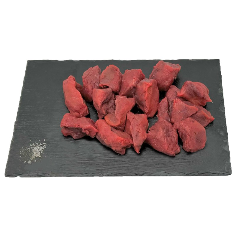 Boeuf cubé à Brochettes