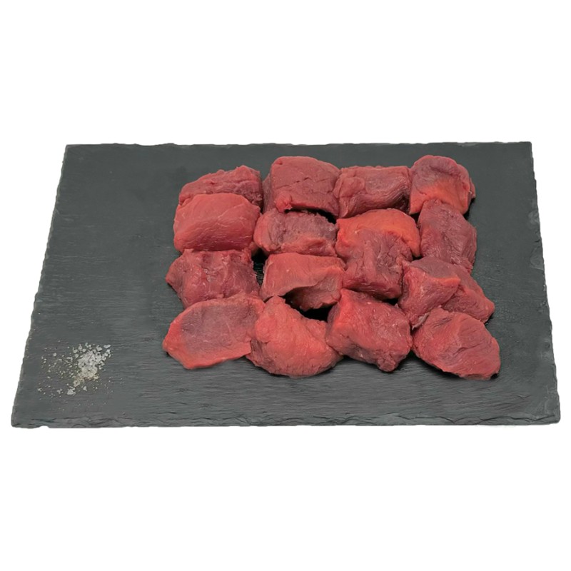 Boeuf cubé à Brochettes