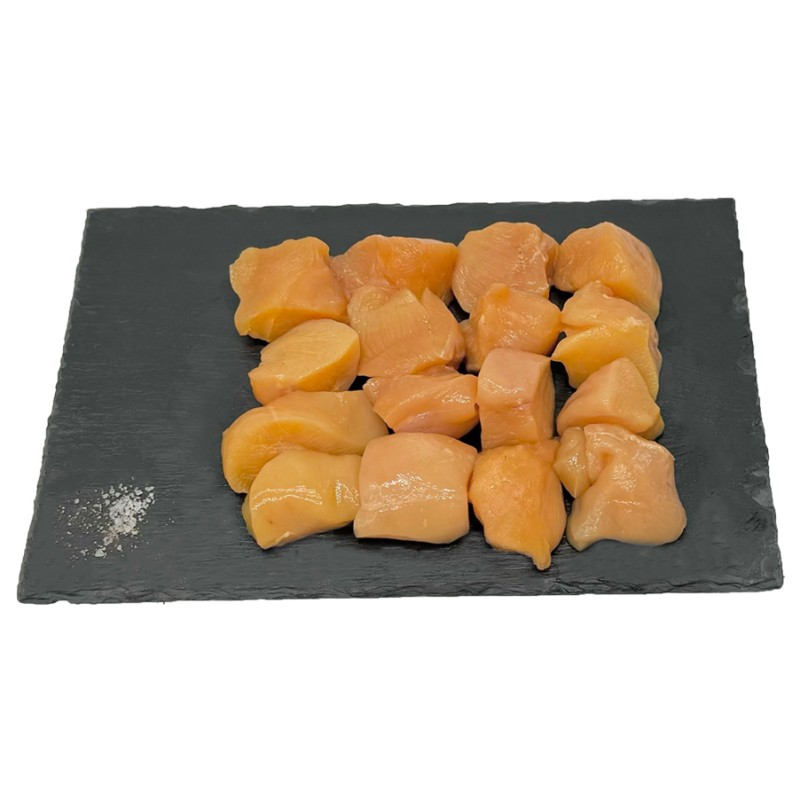 Volaille cubée à Brochettes