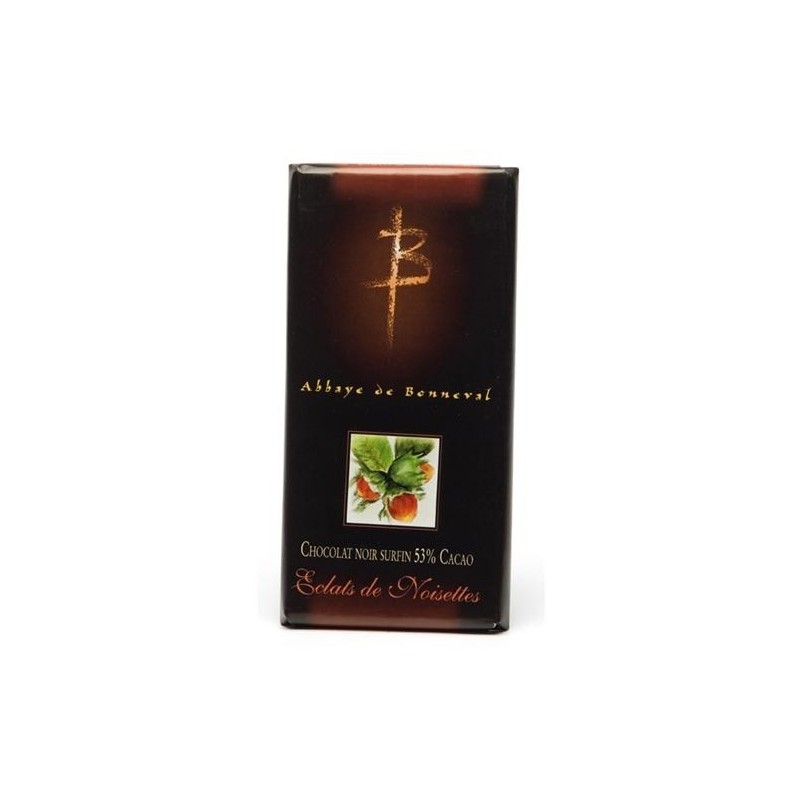 Tablette Chocolat Noir Surfin 53 % cacao  - Eclats de noisette